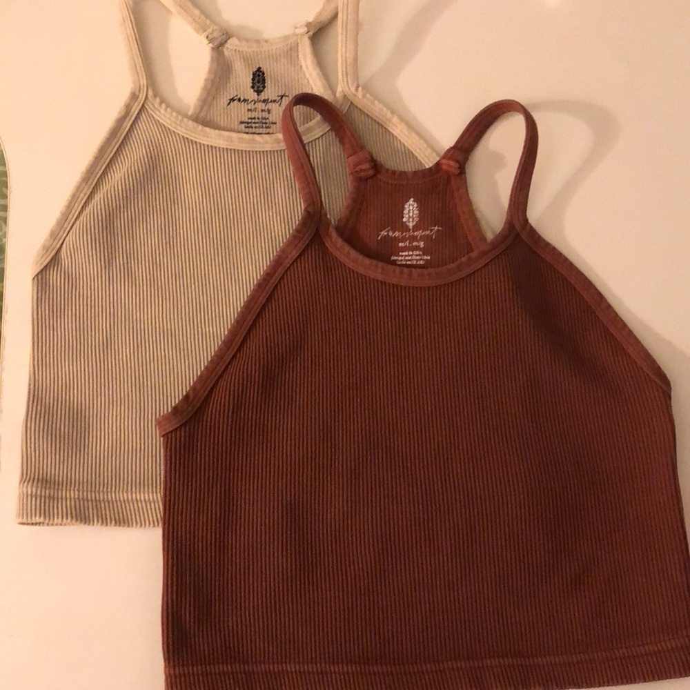 2 Brand new Free People Happiness Taupe & rust brown💖 no tag, never worn.